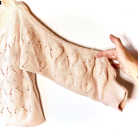 EVERKAKI Blush textured scoop neck knit sweater M - Picture 5 of 6